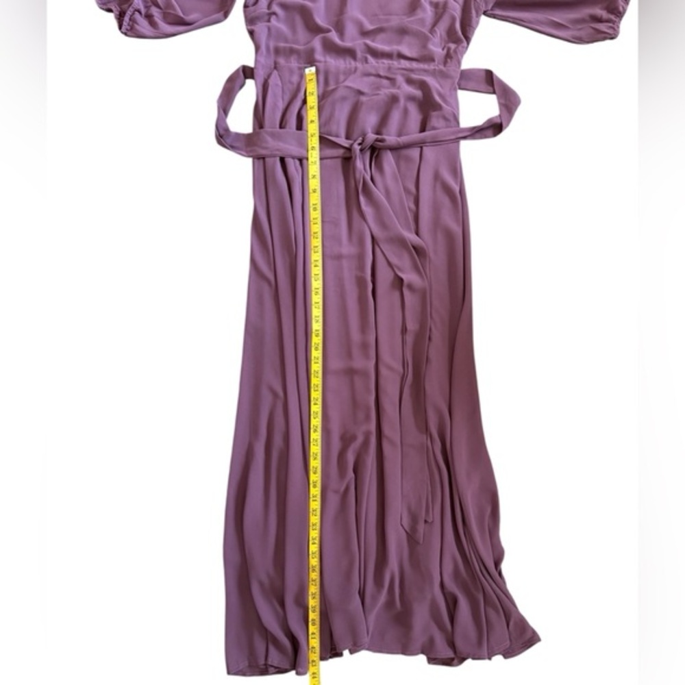 Baltic Born NWT Mauve Tie Waist Midi Dress Long Sleeve Wedding Guest L - Picture 9 of 9